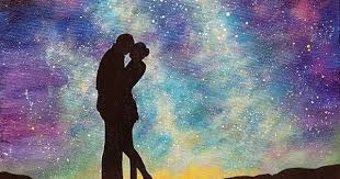 London Landcape Impressionist Acrylic Painting Tutorial Live Valentines Angelooney Event Youtub Galaxy Painting Silhouette Painting Galaxy Painting Acrylic