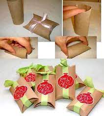 Punch a name tag from cardstock paper and attach both to a gift. Diy Gift Packages Paper Towel Roll Crafts Diy Gift Box Paper Roll Crafts