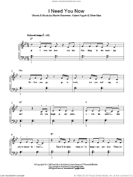 Murs I Need You Now Sheet Music For Piano Solo Pdf