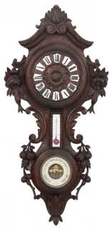 Black Forest Carved Wall Clock And Barometer Wall Clock Clock Black Forest
