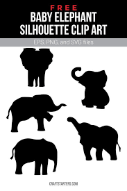 Free Baby Elephant Silhouette Clip Art Elephant Silhouette Silhouette Clip Art Baby Elephant