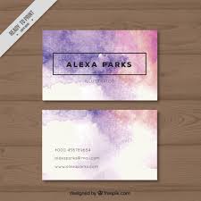 Templates that are fully editable, are very easy to use and customized in adobe photoshop. Watercolor Artistic Business Card Free Vectors Ui Download