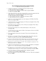 While we talk concerning speed wavelength frequency energy worksheet answers, we already collected several similar images to add more our main objective is that these speed wavelength frequency energy worksheet answers pictures collection can be a guide for you, give you more. Lesson10 Universal Wave Equation Worksheet Frequency Wavelength