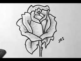 How To Draw A Rose Flower Image Easy Drawing With Shading Easy Drawings Easy Flower Drawings Flower Sketches