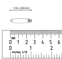 Amazon.com: A+DAY Small Safety Pins 1.0 Inch (26mm), Size 0, 300-Count,  Nickel Finish