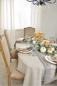 A Simple Beautiful Way To Decorate Your Dining Table For Fall 2 Ladies A Chair Fall Dining Table Fall Dining Table Decor Autumn Dining
