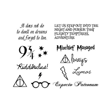 Tattify Harry Potter Temporary Tattoos You Re A Wizard Set Of 24 1 910 Inr Liked On Polyvor Harry Potter Symbols Harry Potter Tattoos Tattoo Harry Potter