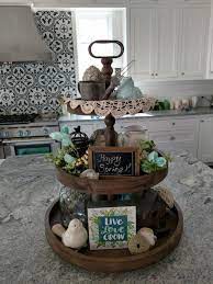 Tiered tray farmhouse decor / tiered tray greenery and flowers / white rose tray decor / home decor / farmhouse kitchen 3 tiered tray decor. 40 Nice Three Tier Stand Decor Ideas Page 45 Of 48 Tiered Stand Decor Three Tier Stand Decor Tiered Tray Decor