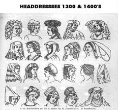 The Handbook Of German Dress Hair Headdress 1200s 1400s German Costume 1400s Fashion Sleeping Beauty Costume