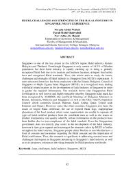 How do financial institutions confirm. Pdf Issues Challenges And Strengths Of The Halal Industry In Singapore Muis S Experience Norazla Abdul Wahab Academia Edu
