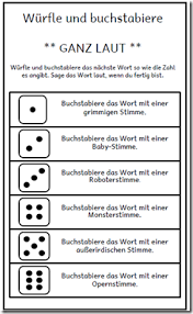 Wurfeln Und Buchstabieren Buchstabe I Lernen Schule