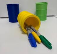 Oil Drum Pencil Holder