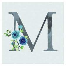 Watercolor Floral Background In Blue Theme Letter M M Clipart Watercolor Color Png And Vector With Transparent Background For Free Download Watercolor Floral Background Floral Background Floral Watercolor