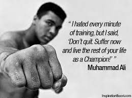 You can get hurt, but people die in plane crashes, lose their arms and legs in car accidents; Quotes From Muhammad Ali I Hated Every Minute Of Training Quotesgram