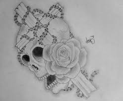 Skull tattoos, skull tattoo, skull tattoos designs, badass, men, women, girls, skull tattoos image cute skull cross bones tattoo ideas for women with ribbon on head. Skull Rose And Cross Tattoo By Arthurjacobs On Deviantart