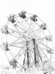Ferris Wheel Arte Prospettiva Schizzi Urbani Arte Dell Illustrazione