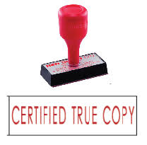 Certified true copy of forecast results (if official results are not available yet). Certified True Copy 12mm X 39mm Ez Stamp