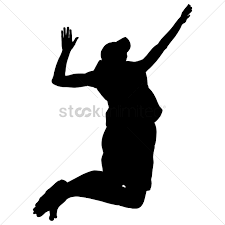 Download Silhouette Of A Volleyball Player Vector Image 1456617 Stockunlimited