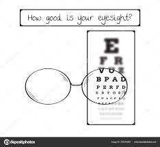 Snellen Chart For Eye Test Sharp And Blurred Stock