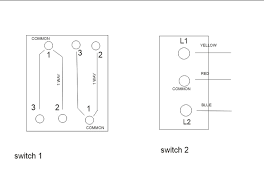 Two gang two way light switch wiring diagram. Using A Two Gang Light Switch For Two Way And One Way Lighting Diynot Forums