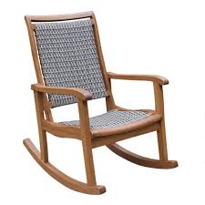 A child's rocking chair is usually less elaborate, but more creative in shapes and styles. Gray All Weather Wicker And Wood Galena Rocking Chair World Market