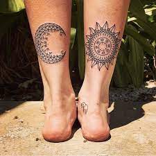 Bohemian Fortunes Tattoos Sun Tattoos Calf Tattoo