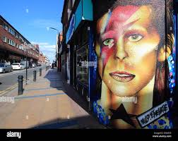David Bowie tribute mural by graffiti artist, Trik