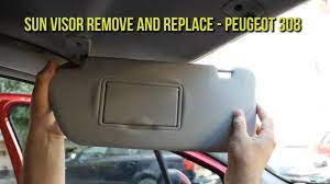 There will be a wire attached that has a plastic male/female connection that can be pulled apart. Sun Visor Remove Replace Peugeot Citroen Youtube