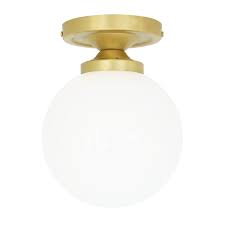 Exclusive designs · 60,000+ products in stock · lifetime warranty Yaounde Opal Glass Globe Flush Ceiling Light 14cm Mullan Lighting