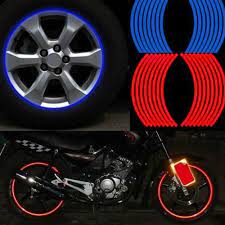 Bike Car Or Motorcycle Wheel Reflective 16 Stickers Different Colors Available Motorcycle Stickers Car Decals Vinyl Motorcycle Wheels