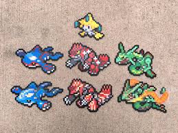 Gen 3 Legendary Weather Trio France Kyogre France Primal Etsy Pokemon Perler Beads Pokemon Bead Pixel Art Pokemon