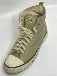 Eb Vintage Canvas High Top Khaki Sneaker Size Us 12 Uk 11 5