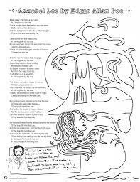 Moses & the red sea ideas & songs. Coloring Page Poems Annabel Lee Tweetspeak Poetry