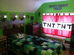 For our son's birthday we remodeled his bedroom using a minecraft theme. Minecraft Theme Curtains Stampy Pillow Case And Creeper Duvet Hand Made By I M In Stitches On Fac Minecraft Room Decor Minecraft Room Minecraft Bedroom Decor