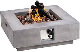 Get it by thursday, jul 15. Amazon Com Eliphonic Fire Pit Table Propane Outdoor Square 29 5 Inch Durable Grey Concrete Firepi Concrete Fire Pits Outdoor Fire Pit Table Outdoor Fire Table