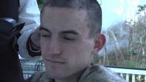 Blind Drawing #5 & 6: Self-Portrait Drawn On The Back Of My Shaved Head  (2008)