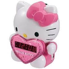 Projector With Focus Control For Clarity And Pivot To Adjust Angle Up To 120 Degrees Wake To Alarm Or Rad Hello Kitty Bedroom Hello Kitty Projection Clock