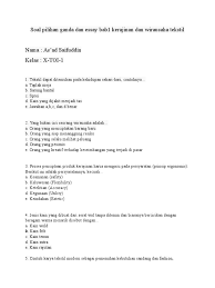 Kewirausahaan adalah orang yang berani menanggung resiko dan usaha yang dilakukannya. Soal Kwu Uas Kls 10 Ttg Kerajinan Jawabanku Id