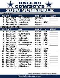 Dallas Cowboys 2018 Schedule Dallas Cowboys Game Dallas Cowboys Dallas Cowboys Football