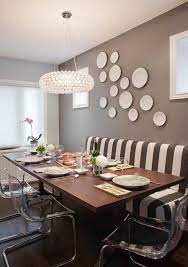 20 dining room hutch, cabinets, shelves & storage ideas. Decorative Plates On The Wall Of The Dining Room Small Design Ideas