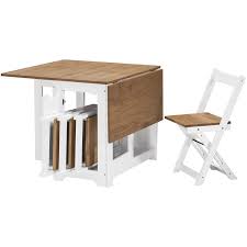 These furniture are truly helpful when it comes to homes with small spaces. Seconique Santos Butterfly Folding Dining Set With 4 Dining Chairs In White Pine Furniture123