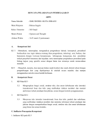 Hadir rpp 1 lembar revisi 2020 / daring. Rpp Kelas Xi Opinion And Thought