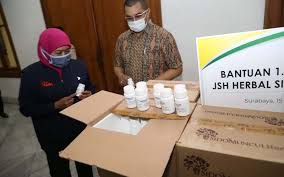 Peduli Covid 19 Sido Muncul Kirim Bantuan 1 500 Jsh Herbal Ke Jatim Kabar24 Bisnis Com