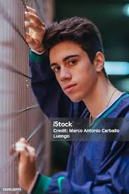 Handsome Boy In Water Photography Stock Photo