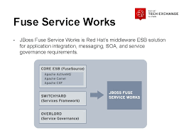 The main difference between this example and the direct example is that when using seda, the second route segment (from seda:mergetxns to activemq:ustxn) is processed by a pool of five threads. Red Hat Jboss Fuse Service Works A Common