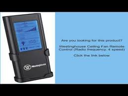 Control your ventilators comfortably from your armchair or bed with this infrared remote control. Westinghouse Ceiling Fan Remote Control Radio Frequency 4 Speed Youtube