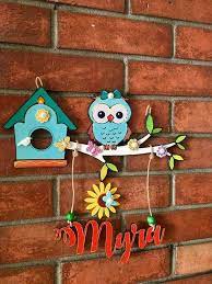 Includes images of stylish room ideas from famous kids' room designers from around the world. Cute Owl Kids Name Plate Hitchki