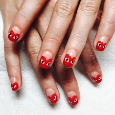 Nail Art Comme Des Garcons Nails Heart Nails Fire Nails