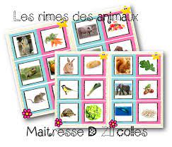 Flich d'exercise de rime cp. Phonologie Le Jeu Des Rimes Des Animaux Mes Tresses D Zecolles