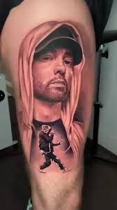 start of my portrait leg sleeve with the legend @eminem so happy with ...